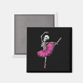 Skeleton Dancing Ballet Liefhebbers Spooky Hallowe Magneet (Voorkant / Achterkant)