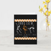 Skeleton Dancing Chiro Crew Chiropractor Halloween Kaart (Gele Bloem)