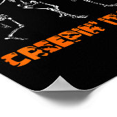 Skeleton Dancing Creeping It Real Halloween Grappi Poster (Hoek)