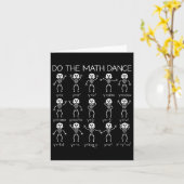 Skeleton Dancing Figures Vergelijking Wiskunde Tea Kaart (Gele Bloem)