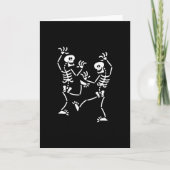 Skeleton Dancing Halloween Kaart (Voorkant)