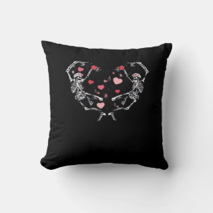 Skeleton Dancing Hart Valentijnsdag Gift Schedel Kussen