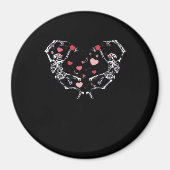 Skeleton Dancing Hart Valentijnsdag Gift Schedel Magneet (Voorkant)