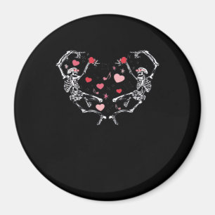 Skeleton Dancing Hart Valentijnsdag Gift Schedel Magneet
