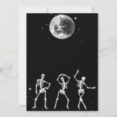 Skeleton Dancing Party Disco bruiloft uitnodiging (Achterkant)