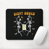 Skeleton Dancing Sight Squad Halloween Optometrist Muismat (Met muis)