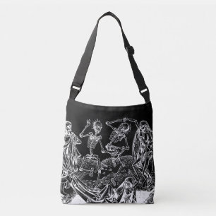 Skeleton Danse Macabre Black Canvas tas