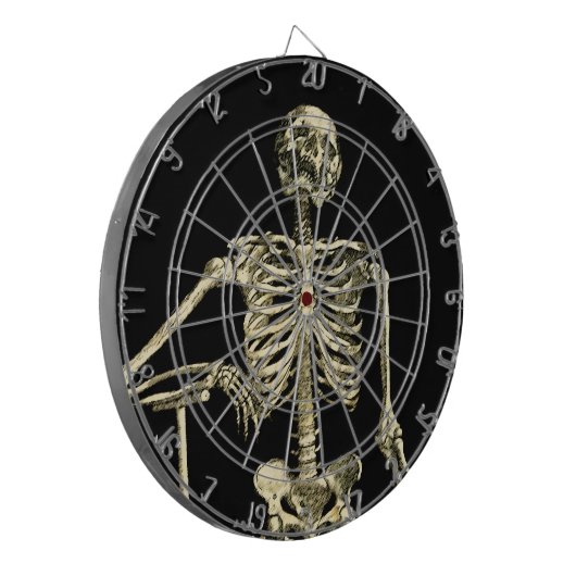 Skeleton Dart Board Dartbord (Voorkant Links)