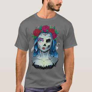 Skeleton Dead Bride Halloween Costume Undode La Ca T-shirt