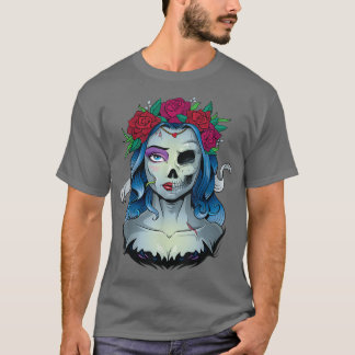 Skeleton Dead Bride Halloween Costume Undode La Ca T-shirt