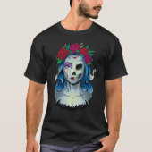 Skeleton Dead Bride Halloween Costume Undode La Ca T-shirt (Voorkant)