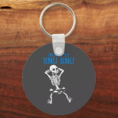 Skeleton Death By Snu Snu Broken Legs Funny Quote  Sleutelhanger (Voorkant)