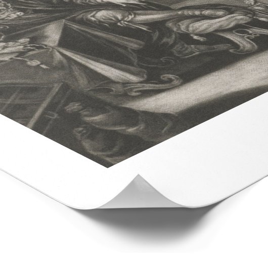 Skeleton Death Spelen Violin Skull Music Poster (Hoek)