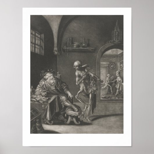  Skeleton Death Spelen Violin Skull Music Poster (Voorkant)