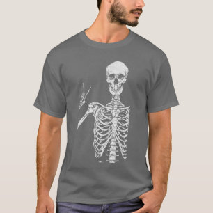 Skeleton Design Halloween Costume Design T-shirt L