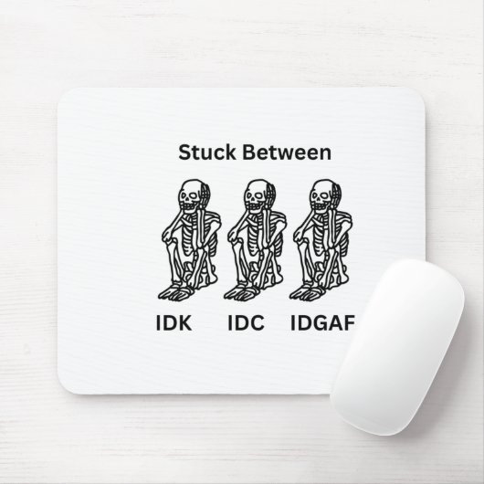 Skeleton Design op een muismat (Met muis)