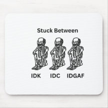 Skeleton Design op een muismat