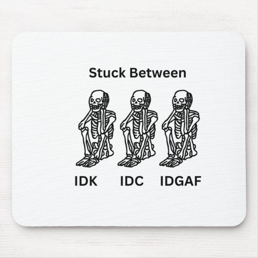 Skeleton Design op een muismat (Voorkant)