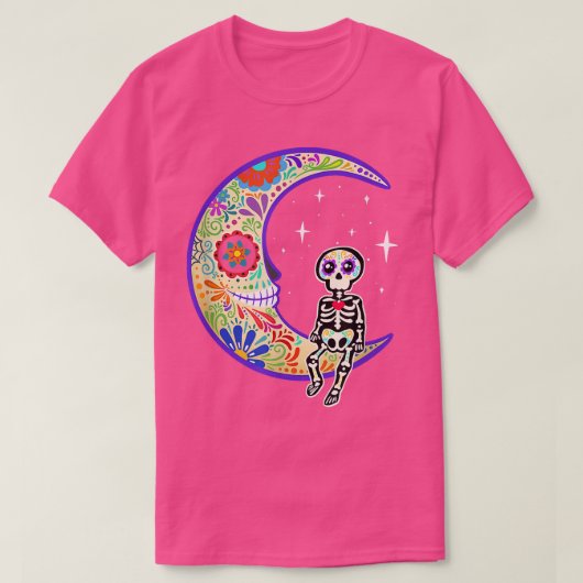 Skeleton Dia de Los Muertos Skeleton T-Shirt (Design voorkant)