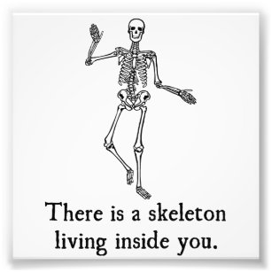 Skeleton die in u leeft foto afdruk