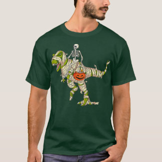 skeleton die mummy dinosaurus gebruikt om hallowee t-shirt
