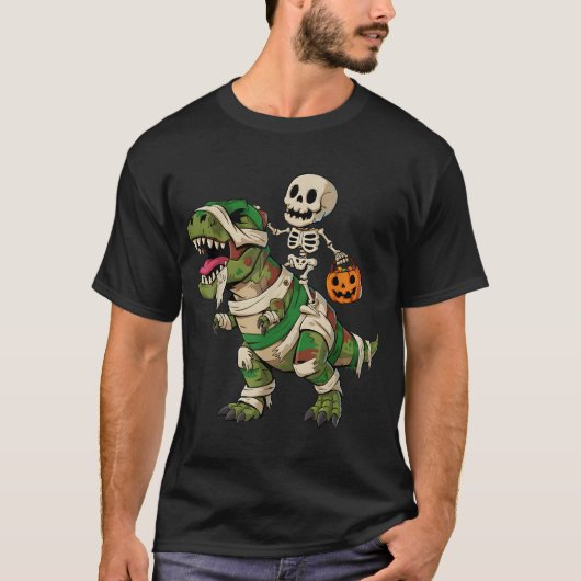Skeleton Dinosaur T Rex Boys Kinder T-shirt (Voorkant)
