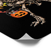 Skeleton Dinosaur T rex Pumpkin Halloween Costume Poster (Hoek)