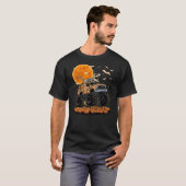 Skeleton Dinosaur T-rex Riding Monster Truck Hallo T-shirt (Voorkant volledig)