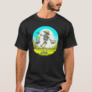Skeleton Disc Golfen T-shirt
