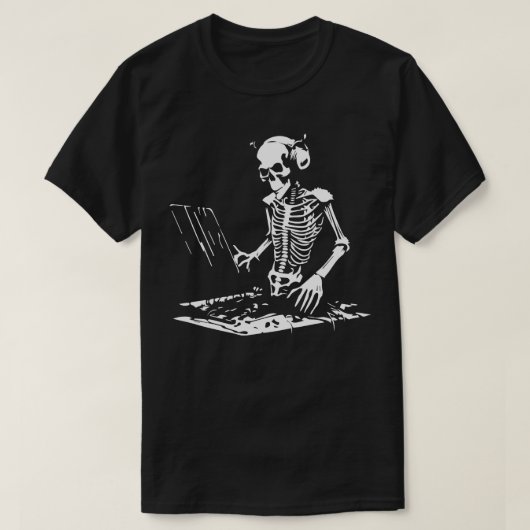 Skeleton DJ T-shirt (Design voorkant)