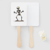 Skeleton Doing the Dab � Funny Halloween Dance Shi Handwaaier (Voorkant en achterkant)