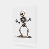 Skeleton Doing The Dab - Grappige Halloween Dance Acryl Bord (Hoek)
