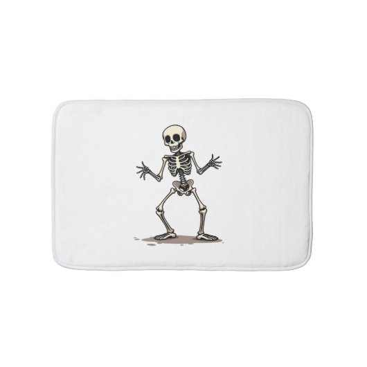 Skeleton Doing The Dab - Grappige Halloween Dance Badmat (Voorkant)