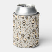 Skeleton Doodles:  textielpatroon. Blikjeskoeler (Blikje Voorkant)
