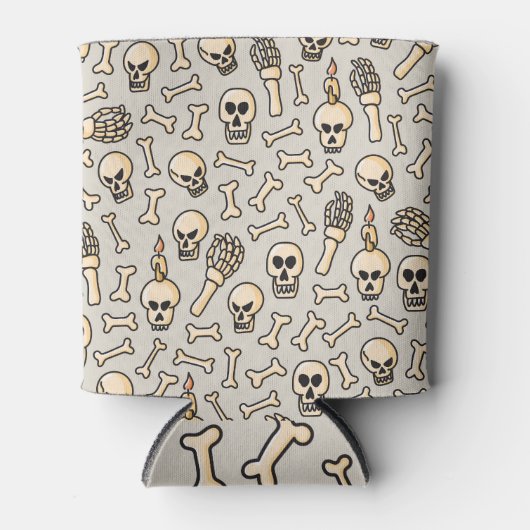 Skeleton Doodles:  textielpatroon. Blikjeskoeler (Voorkant)