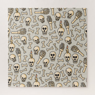 Skeleton Doodles: textielpatroon. Legpuzzel