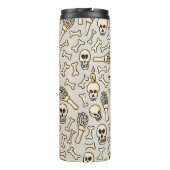 Skeleton Doodles: textielpatroon. Thermosbeker (Achterkant)