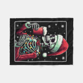 Skeleton Drink Cacao - Grappig Hot Chocolate Xmas Fleece Deken (Voorkant (Horizontaal))