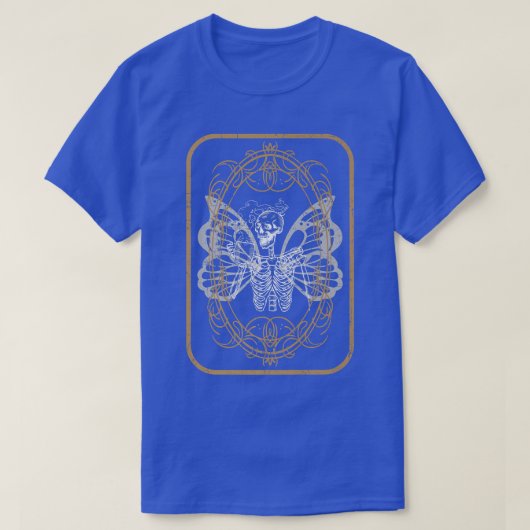 Skeleton Drink koffie Fairycore Aesthetisch donker T-shirt (Design voorkant)