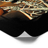 Skeleton Drink koffie Funny Skull Halloween Cos Poster (Hoek)