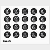 Skeleton Drink Koffie Halloween Costume Ronde Sticker (Vel)