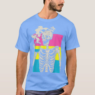 Skeleton Drink Koffie LGBT Q Panseual Pride Pan T-shirt