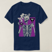 Skeleton Drink Koffie LGBTQ Retro Lesbische Pride T-shirt (Design voorkant)
