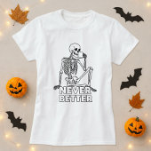 Skeleton Drink koffie nooit beter T-shirt
