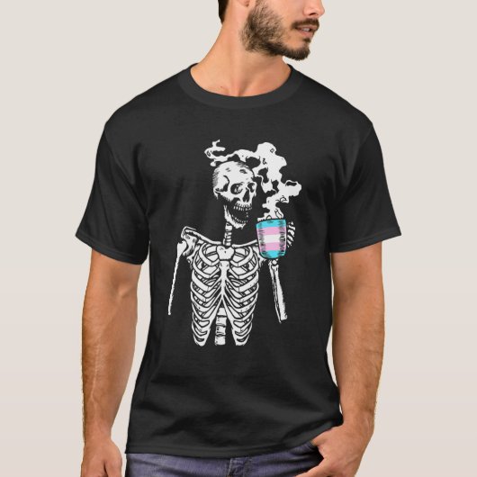 Skeleton Drink koffie T-shirt (Voorkant)