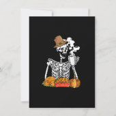 Skeleton Drink koffie Thanksgiving Pumpkin Pie Kaart (Voorkant)
