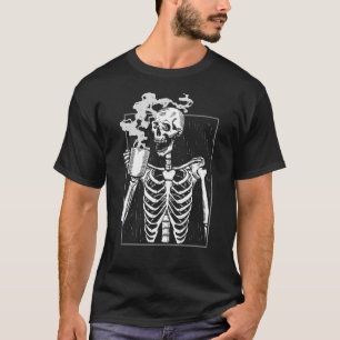 Skeleton Drink koffiekoffie T-shirt