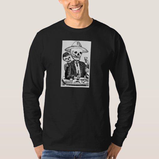 Skeleton Drink Tequila, Mexico T-shirt (Voorkant)
