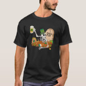 Skeleton Drinking Beer St Patricks Day Leprechaun  T-shirt (Voorkant)