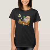 Skeleton Drinking Beer St Patricks Day Leprechaun  T-shirt (Voorkant)